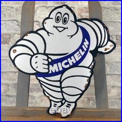 MICHELIN Enamel Sign 16.5x15.4 (42x39cm) Rare Vintage Service Car Tyres Signage MICHELIN Enamel Sign 16.5x15.4 (42x39cm) Rare Vintage Service Car Tyres Signage