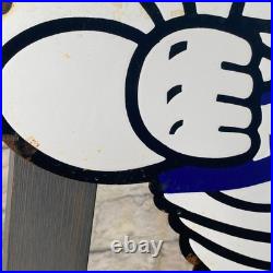 MICHELIN Enamel Sign 16.5x15.4 (42x39cm) Rare Vintage Service Car Tyres Signage MICHELIN Enamel Sign 16.5x15.4 (42x39cm) Rare Vintage Service Car Tyres Signage