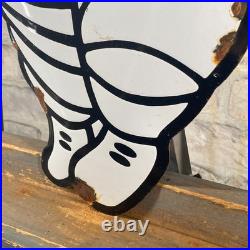 MICHELIN Enamel Sign 16.5x15.4 (42x39cm) Rare Vintage Service Car Tyres Signage MICHELIN Enamel Sign 16.5x15.4 (42x39cm) Rare Vintage Service Car Tyres Signage