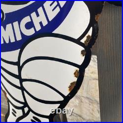 MICHELIN Enamel Sign 16.5x15.4 (42x39cm) Rare Vintage Service Car Tyres Signage MICHELIN Enamel Sign 16.5x15.4 (42x39cm) Rare Vintage Service Car Tyres Signage