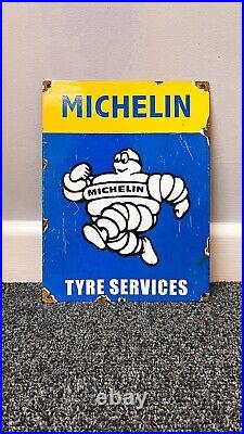 MICHELIN, TYRE SERVICES Enamel Advertising Sign