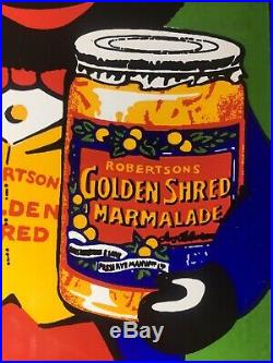 MINT CONDITION! Vintage Enamel Robertsons Golden Shred Rare Sign