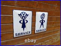 MR & MRS VW BUBBLEHEAD VINTAGE HEAVY ENAMEL SIGNS. 16 x 12. VOLKSWAGEN MR & MRS VW BUBBLEHEAD VINTAGE HEAVY ENAMEL SIGNS. 16 x 12. VOLKSWAGEN