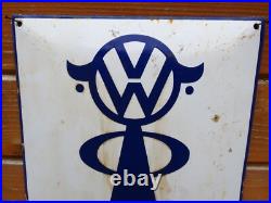 MR & MRS VW BUBBLEHEAD VINTAGE HEAVY ENAMEL SIGNS. 16 x 12. VOLKSWAGEN MR & MRS VW BUBBLEHEAD VINTAGE HEAVY ENAMEL SIGNS. 16 x 12. VOLKSWAGEN