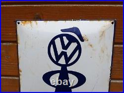 MR & MRS VW BUBBLEHEAD VINTAGE HEAVY ENAMEL SIGNS. 16 x 12. VOLKSWAGEN MR & MRS VW BUBBLEHEAD VINTAGE HEAVY ENAMEL SIGNS. 16 x 12. VOLKSWAGEN