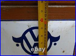 MR & MRS VW BUBBLEHEAD VINTAGE HEAVY ENAMEL SIGNS. 16 x 12. VOLKSWAGEN MR & MRS VW BUBBLEHEAD VINTAGE HEAVY ENAMEL SIGNS. 16 x 12. VOLKSWAGEN