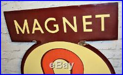 Magnet ales enamel sign advertising decor mancave garage metal vintage antique p