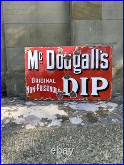McDougall's Sheep Dip Enamel Sign Vintage Agricultural Farming Advertising Sign