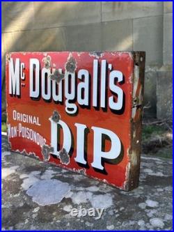 McDougall's Sheep Dip Enamel Sign Vintage Agricultural Farming Advertising Sign