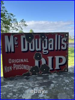 McDougall's Sheep Dip Enamel Sign Vintage Agricultural Farming Advertising Sign