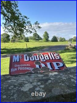 McDougall's Sheep Dip Enamel Sign Vintage Agricultural Farming Advertising Sign