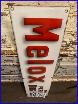 Melox the perfect dog food original enamel sign