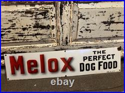 Melox the perfect dog food original enamel sign