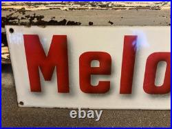 Melox the perfect dog food original enamel sign
