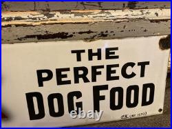 Melox the perfect dog food original enamel sign