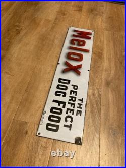 Melox the perfect dog food original enamel sign