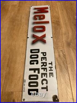 Melox the perfect dog food original enamel sign