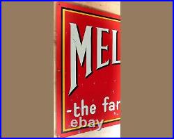Melrose's Tea-Rare Vintage Advertising Tin/Metal Sign (Not Enamel)-(Length 74cm)