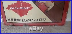 Mew's original enamel sign. Langton & Co Ltd. Vintage Enamel Sign