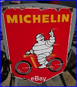 Michelin Bicycle Tyre Original vintage enamel sign, very rare