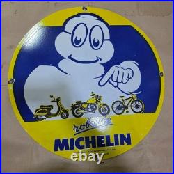 Michelin Robuste Porcelain Enamel Sign 29 X 29 Inches