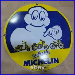 Michelin Robuste Porcelain Enamel Sign 29 X 29 Inches