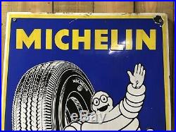 Michelin Tyres Enamel Sign Vintage Automobilia