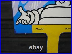 Michelin sign double sided, not enamel sign, classic car vintage petrol, barn find
