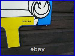 Michelin sign double sided, not enamel sign, classic car vintage petrol, barn find
