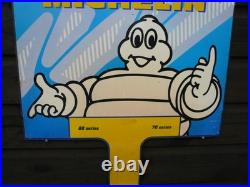 Michelin sign double sided, not enamel sign, classic car vintage petrol, barn find
