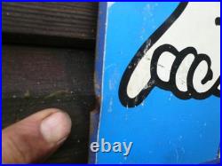 Michelin sign double sided, not enamel sign, classic car vintage petrol, barn find