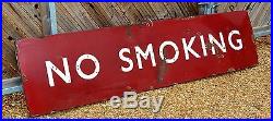 Midland double sided No Smoking railway enamel sign railwayana rail vintage