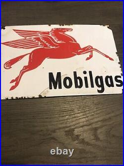 Mobilgas Vintage Style 12x8 Enamel Advertising Porcelain Heavy Motoring Sign