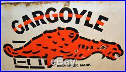 Mobiloil gargoyle 1930s advertising enamel sign garage petrol vintage retro anti