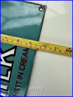 NESTLE MILK Swiss Enamel Sign / vintage kitchen / bar / farm Man Cave-shed