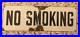 NO_SMOKING_Enamel_Sign_Original_Vintage_18x6_Black_on_White_01_mm