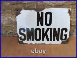 NO SMOKING Vintage Original Enamel Sign inc. Delivery NO SMOKING Vintage Original Enamel Sign inc. Delivery