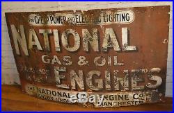 National gas and oil engines advertising enamel sign vintage retro antique