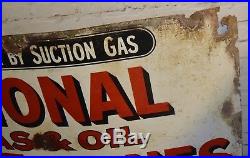 National gas and oil engines advertising enamel sign vintage retro antique