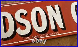 New Hudson Cycle Enamel Sign Advertising Bicycle Garage Man cave Vintage Decor