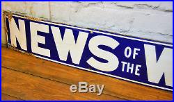 News of the World 1940s advertising enamel sign vintage retro antique industrial