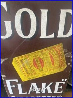 Old Antique Vintage Enamel Tobacco Advertising Sign Pictorial Rare version