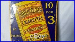 Old Antique Vintage Wills Gold Flake Cigarettes Enamel Sign