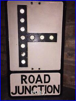 Old Road Sign Not Enamel Sign Original Rare Reflective Vintage Sign Shell Bp A1