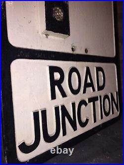 Old Road Sign Not Enamel Sign Original Rare Reflective Vintage Sign Shell Bp A1
