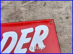 Old Vintage Antique Enamel Sign Bicycle Bike Shop Store Roadfinder Tyres Tires