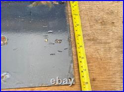 Old Vintage Antique Enamel Sign Bicycle Bike Shop Store Roadfinder Tyres Tires