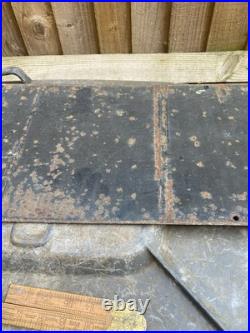 Old Vintage Antique Enamel Sign Perman Roofing Felt Builders Merchant Advert Tin