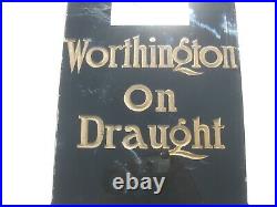 Old Vintage Antique Enamel Sign Pub Advert Worthington Brewery Slate Bottle Jug