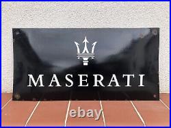Old Vintage Maserati Cars Enamel Sign Large